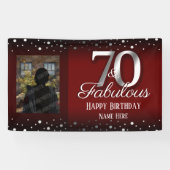 Banderoles 70 et fabuleuse photo Confetti d'anniversaire (Horizontal)