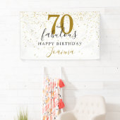 Banderoles 70 et fabuleux anniversaire Elegant Gold et Black (En situation)