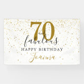 Banderoles 70 et fabuleux anniversaire Elegant Gold et Black (Horizontal)
