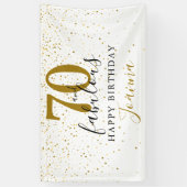 Banderoles 70 et fabuleux anniversaire Elegant Gold et Black (Vertical)