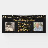 Banderoles 70e anniversaire Black Gold String éclaire Photos (Horizontal)