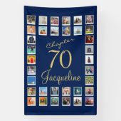 Banderoles 70e anniversaire Blue Gold (Verticale)