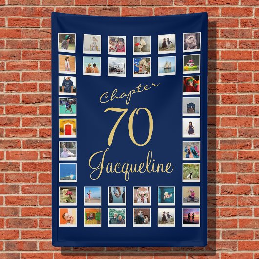 Banderoles 70e anniversaire Blue Gold