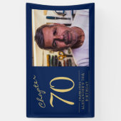 Banderoles 70e anniversaire Blue Gold Photo (Vertical)