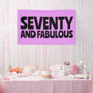 BANDEROLES 70E ANNIVERSAIRE FABULOUS BANNER DE PARTI