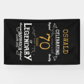 Banderoles 70e anniversaire Legendary Black Gold Retro (Horizontal)