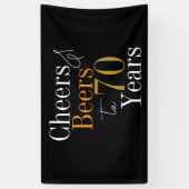 Banderoles 70e anniversaire Soeurs et bières Black Gold Party (Vertical)