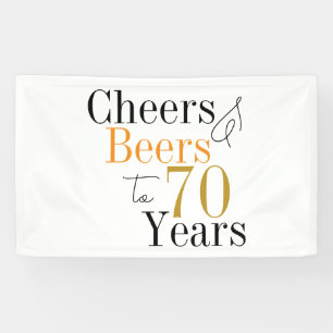 Banderoles 70e anniversaire Soeurs et bières Mini fête