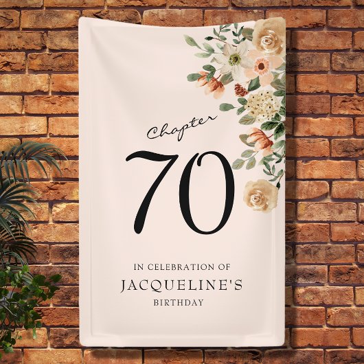 Banderoles 70e anniversaire Vintage Floral