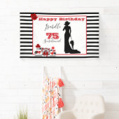 Banderoles 75 & SENSATIONAL 75th Birthday Party Banner (En situation)