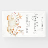 Banderoles 75e anniversaire Citrouille automne Leaves Vertica (Horizontal)