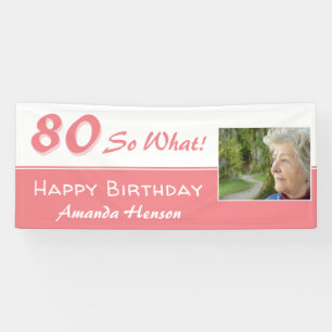 Banderoles 80 Alors ce rose amusant 80e fête d'anniversaire