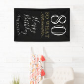 Banderoles 80 Alors, quelle citation drôle Black Elegant 80e (En situation)