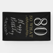 Banderoles 80 Alors, quelle citation drôle Black Elegant 80e (Horizontal)