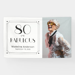Banderoles 80 ans et fabuleux Photo audacieuse 80e anniversai