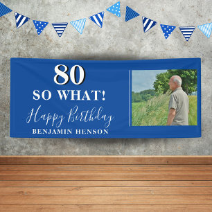 Banderoles 80 Et Alors Photo Bleu Drôle 80e Anniversaire