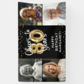 Banderoles 80e anniversaire 4 Photos Bravo à 80 ans Confetti (Vertical)