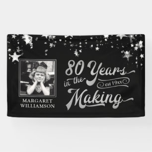 Banderoles 80e anniversaire 80 ans dans la fabrication des ét