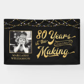 Banderoles 80e anniversaire 80 ans dans les lumières (Horizontal)