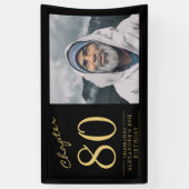 Banderoles 80e anniversaire Black Gold Photo (Vertical)