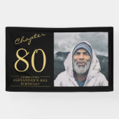 Banderoles 80e anniversaire Black Gold Photo (Horizontal)