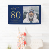 Banderoles 80e anniversaire Blue Gold Photo (En situation)