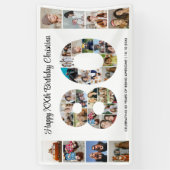 Banderoles 80e anniversaire de fête Numéro 80 Photo Collage (Vertical)