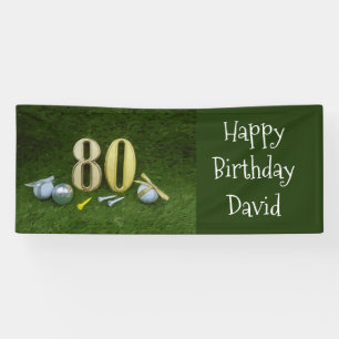 Banderoles 80e anniversaire de golf pour golfeur