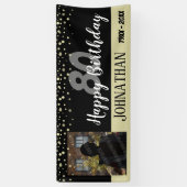 Banderoles 80e anniversaire du parti One Photo with Confetti (Vertical)