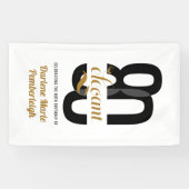 Banderoles 80e anniversaire minimum et élégant Black Gold 80e (Horizontal)