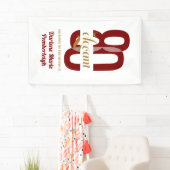 Banderoles 80e anniversaire Ruby Red Gold 80e (En situation)
