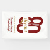 Banderoles 80e anniversaire Ruby Red Gold 80e (Horizontal)