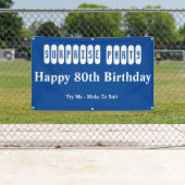 Banderoles 80e anniversaire Surprise Party (En situation)