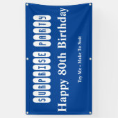 Banderoles 80e anniversaire Surprise Party (Vertical)