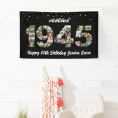 Banderoles 80e fête d'anniversaire Photo Collage Créé 1945 (En situation)