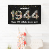 Banderoles 80e fête d'anniversaire Photo Collage Fondé 1944 (En situation)