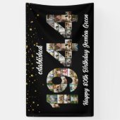 Banderoles 80e fête d'anniversaire Photo Collage Fondé 1944 (Vertical)