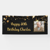 Banderoles 80ème ou n'importe quelle photo d'anniversaire Eto (Horizontal)