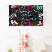 Banderoles 80's Retro,  Back to the 80's (En situation)