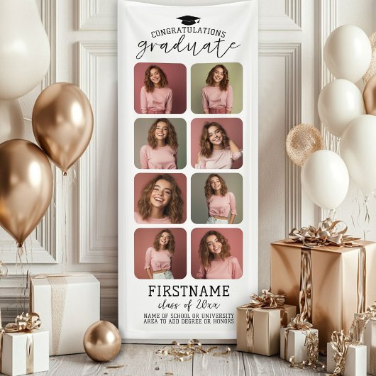 Banderoles 8 Collage Photo de Remise de Diplômes Moderne Mini