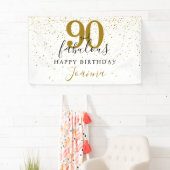 Banderoles 90 et fabuleux anniversaire Elegant Gold et Black (En situation)