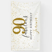 Banderoles 90 et fabuleux anniversaire Elegant Gold et Black (Vertical)