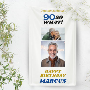 Banderoles 90 Quel drôle de jalon Photo de 90e anniversaire
