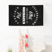 Banderoles 90e anniversaire, 90 ans, personnalisée, anniversa (En situation)