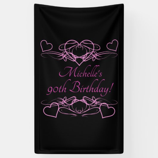 Banderoles 90e anniversaire de la femme (Vertical)