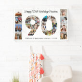 Banderoles 90e Anniversaire Numéro de fête 90 Photo Collage (En situation)