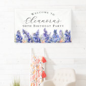 Banderoles 90e fête d'anniversaire Juillet Fleur de naissance (En situation)