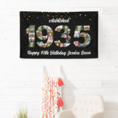 Banderoles 90e fête d'anniversaire Photo Collage Créé 1935 (En situation)