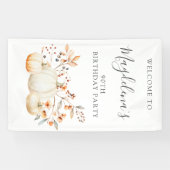 Banderoles 95e anniversaire Citrouille automne Leaves Vertica (Horizontal)