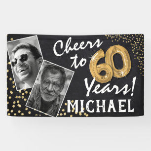 Banderoles À 60 Ans, Santé ! Photos de ballons en or Annivers